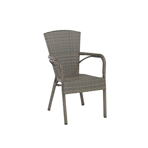 Amazon.de: greemotion Bistrosessel Laos grau meliert, Stapelstuhl in