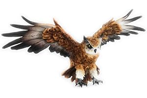 colourliving Dekofigur Wanddeko Eule fliegend Uhu Greifvogel Gartenfigur Tierfigur Wohnung Vogeldeko