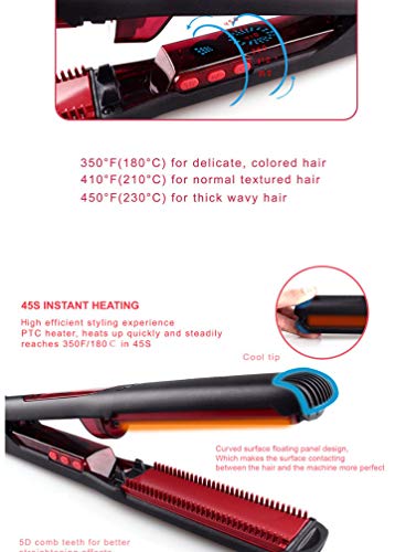 Steam Hair Straightener Electric Splint Curler Wet And Dry Dual-Use Ceramic Spray Curling Iron 