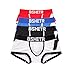 Produktbild Malloom® Herren Soft Slips Unterhose Knickers Shorts Sexy Unterwäsche Herren Unterwäsche Boxershorts BSHETR Schwarz Blau Weiß Rot (L, 4 Stück)