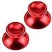 Produktbild 2 in 1 Metall Aluminium Thumbsticks Daumengriff -Stock für PS4 Spiel Xbox One System Controller (Rot)