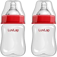Luvlap Anti-Colic Wide Neck Natura Flo Baby Feeding Bottle, 150ml (Pack of 2), New Born / Infants / Toddler up