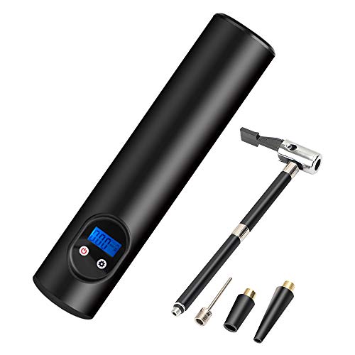 POWERAXIS Compressore d'Aria Portatile Senza Fili 150 PSI Gonfiatore Digitale Automatico per Pneumatici Auto Bicicletta Palloncino Pompa Aria Portatile con Luce LED