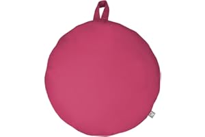 rucomfy Beanbags Indoor/Outdoor Circle Smarty Floor Cushion Kids Beanbag. Garden Play Cushion, Round Seat or Pillow. Water Resistant. D70cm (Cerise Pink)
