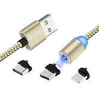 Alpino 3.0A Fast USB Data Cable with Data Sync & Charging 1.2 M Magnetic Charging Cable (Compatible with for All Smart Phones, Multicolor, One Cable)