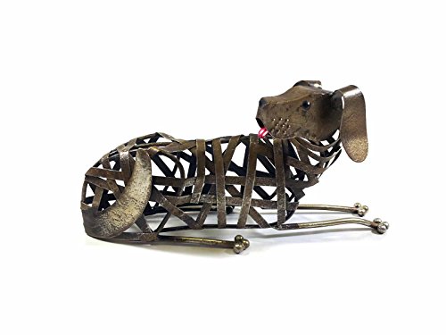 Metal decorativo adorno para casa o jardín - Tejido de figura de perro