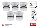 Produktbild 5er Set Elro 2001-023 Cavius Mini-Design 5-Jahres Rauchmelder, EN14604, photoelektrisch, 2001-023-5