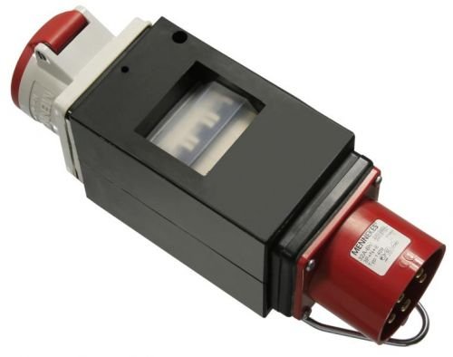 as - Schwabe Mixo Adapter 60703 Nahe, 1 CEE Gerätestecker 32 A, auf 1 CEE Steckdose 16 A, mit wiedereinschaltbarer Absicherung