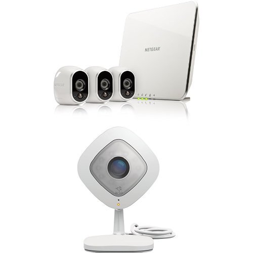 Arlo Smart Home Security Camera System - 4 Camera Bundle, 3 Camera Kit with Base Station and 1080p Arlo Q camera