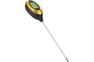 CICIGLOW Miernik Gleby 4 w 1, Zestaw do Testowania Gleby z Testerem PH Gleby, Temperatury, Wilgotności i światła, Miernik PH, Wilgotność, Intensywność światła Słonecznego do Uprawy, Ogrodnictwa, Gleby Doniczko