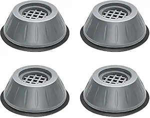 ADRIAN Washer Dryer Anti Vibration Pads with Suction Cup Feet, Fridge Washing Machine Leveling Feet Anti Walk Pads Shock Absorber Furniture Lifting Base (4)