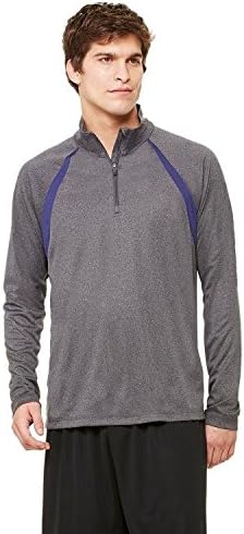 ALO MENS 1/4 ZP PO W/INSERTS (DK GRYH/SP DK NV) (2XL) (US)