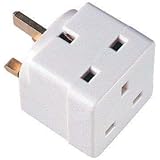 Guilty Gadgets ® - Multi Purpose 3 Way 13 Amp Mains Fused Wall AC Adaptor Plug For Laptop, Computer, TV, DVD, PS3, Wii, xBox,