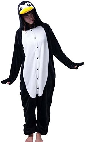 Women Men Adult Black Penguin Unisex Anime Christmas Halloween Carnival Cosplay Kigurumi Outfit Costume Onesies Pajamas Romper Clothing Piece suits