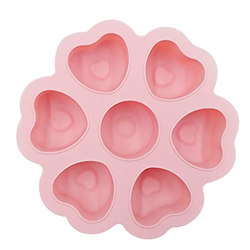 Preisvergleich Produktbild BfmyxgsBaby-Nahrungsergänzungsbox aus Silikon in Herzform Kreatives, herzförmiges Anti-String-Aroma Ergänzungsfächer für gefrorenes und frisch haltbares EIS