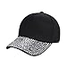 Produktbild Btruely Baseball Kappe Strass Unisex Baseball Cap Ente Zunge Hut Kappe Einstellbar Basecap Unisex Baseball Cap Sommer Kappe Mesh Hüte Super Coole Hip Hop Cap Sommer Sonnenhut Sport Mütze Schirmmütze Kappe Snapback Baseballmützen (Schwarz)