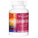 Vitamintrend - Vitamin A 10000 I.U. - ! bulk pack FOR 6 MONTHS ! - vegan - retinyl palmitate - high dose vitamin A - 180 tablets