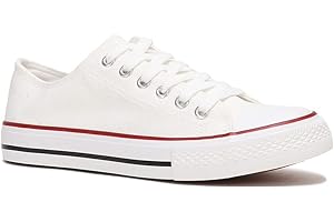 La Modeuse - Tennis Basses en Toile avec laçage à 6 œillets