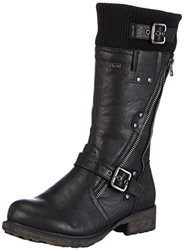 Rieker Kinder Rieker Teens, Girls Biker Boots, Black (01), 4 Child UK