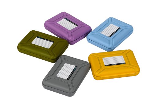 5 X ORICO PHX-35 Plastik Schutzhüllen für 8.9 cm 3,5 Zoll Festplatten Festplattengehäuse HDD Festplatten-Gehäuse / Enclosure Festplatte Schutztasche (Grau+Lila+Gelb+Blau+Grün) - 5