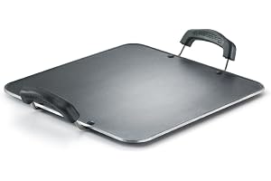 Prestige Aluminium Omega Select Plus Residue Free Non-Stick Heavy Gauge Square Tawa, 30 cm, Black