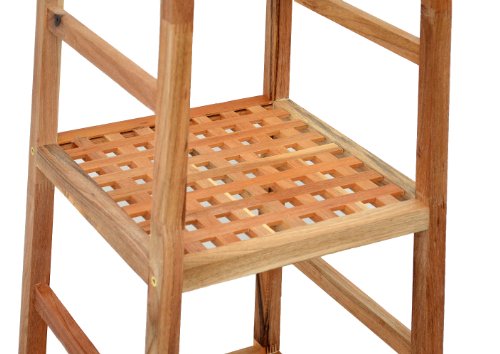 Regal Standregal Hochregal 85 cm aus Walnuss Massivholz für Bad, Wohnzimmer, Sauna, Flur, Diele, Küche, Büro und Kinderzimmer - 3