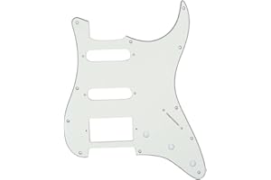 Musiclily 11 trous HSS Pickguard pour Guitare électrique style moderne, Fender (US/Mexique Made) Stratocaster Standard, 3 plis Parchemin