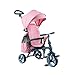 Produktbild BLWX - Kinder Dreirad faltender Kinderwagen Kinder Fahrrad Baby Fahrrad HSR199 Ultra Light Kinderwagen (Farbe : Red)