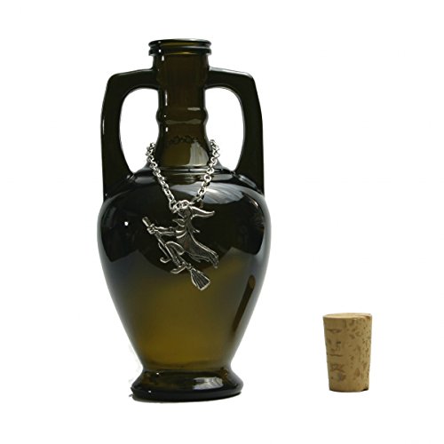 Elixierflasche Amphore antik 200 ml mit Hexe - Esoterik Magie Deko