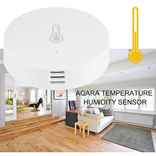 Preisvergleich Produktbild Lorenlli Smart Home Temperatur-Feuchtesensor Atmosphärendruck Echtzeit-Aufzeichnungen APP-Steuerung Kompatibel mit Telefon ZigBee-Geräten