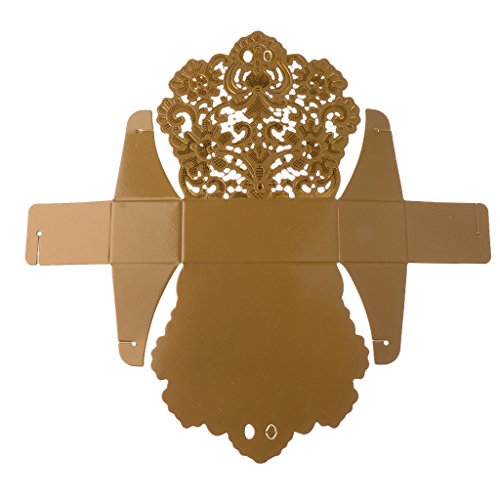 Gazechimp Süßigkeiten Boxen mit Band Geschenkboxen Hochzeit Party Set/50 Stück – Gold, 7,9 x 3,2 x 9,5 cm - 7