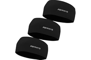 EMPIRELION 3.5" Wide Lightweight Headband Thin Sports Sweat Hair Band Workout for Men Women - Stretchy Moisture Wicking