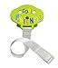 Rotho Babydesign Best Friends Soother holder with Satin Strap (Apple Green/White)