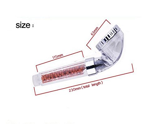 HHD® Handbrause LED, Handbrause Universal Dusche Temperature Veränderung LED 3 Farben, benötigt keine elektrizität, 35% Einsparung Wasser Duschkopf mehr Ionic mit Chlor-Filter Dusche mit Schlauch Dusche kostenlos - 2