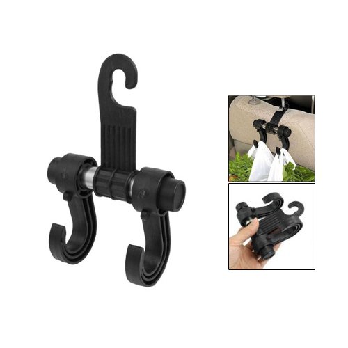 Sonline Auto Auto-Einkaufstasche Halter Schwarz Kunststoffhaken Aufhaenger
