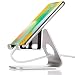 Produktbild Mehrwinklige stabilem Handy Ständer, jokitech S1 Universal Tischplatte Charging Dock Halterung für Kindle Fire Paperwhite Nintendo Schalter Sony PSP iPad Android Smartphones iPhone X 8 8Pus Zubehör Schreibtisch (Silver)
