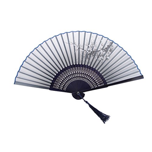 Seide Handventilator Sakura Multi Farbe Falten Fächer Bambus – 02 - 2