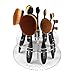 FEITONG 10 Hole Oval Makeup Brush Holder Drying Rack Organizer Cosmetic Shelf Tool (A, Clear)