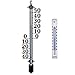 Produktbild 2 Stück Set mit 47 und 18 cm Außen - Garten - Haus - Wand Analog Kunststoff Thermometer schwarz und weiß . Gartenthermometer Deutsche Herstellung