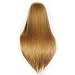 Hairdressing Training Heads 100% Synthetic Fiber Hair Mannequin Styling Dolls Head (Table Clamp Holder Included) ESJ2718P