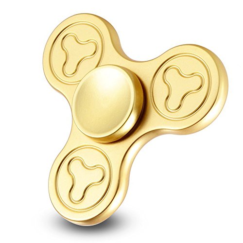Fidget Spinner 360Rotation Tri Spinner Fidget Hand Finger Spinner EDC ADHD Focus Toy Stress Reducer Hybrid Ceramic Bearing for Kids & Adults - Up to 3 Mins (Gold) Fidget Spinner 360Rotation Tri Spinner Fidget Hand Finger Spinner EDC ADHD Focus Toy Stress Reducer Hybrid Ceramic Bearing for Kids & Adults - Up to 3 Mins (Gold)