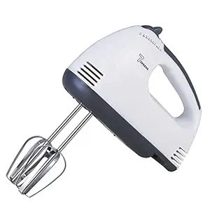 Inditradition 7-Speed 260-Watt Super Hand Mixer Blender | with 2xWhiskers & 2xBeaters (White)