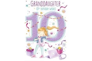 Queenmew. Granddaughter 10th Birthday Card (NQ-S7527) - Dancing Girl - Flitter Finish - From the Heartfelt Sentiments Range…