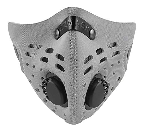 RZ Mask Silver - Mascarilla Antipolvo Con Filtro De Carbón Activo ¡Más 1 Filtro y Estuche Gratis (Large (Regular))