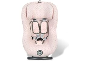FUN*DAS BCN Funda para Silla de Coche Römer Dualfix ®, Dualfix Pro ® y Dualfix i-Size ® de algodón Extra-Suave (Little Fun Peach)