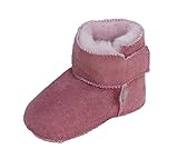  Heitmann warme Baby Lammfell Boots mit Klettverschluss rosa, Gerbung ohne schädliche Stoffe, Gr. 16-17