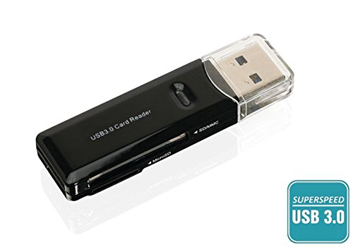 USB 3.0 SD/TF Speicherkartenleser - Leknin Super Speed Kartenleser Card Reader mit 2 Schlitze für Windows, Linux, Mac, und bestimmten Android Systeme - unterstützt SD / Micro SD / SDHC / SDXC / T-Flash