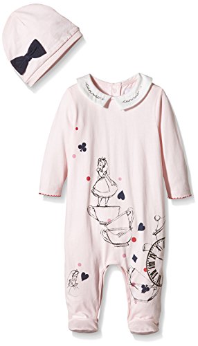 Mamas & Papas Baby Girls 0-24m Disney Alice in Wonderland Al-In-One and Hat Bodysuit, Multicoloured, 6-9 Months