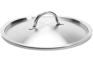 De Buyer - Couvercle en inox brossé PRIM'APPETY - 32 cm - Sans PFAS, Inox 18/10 Durable, Comptabile avec Toute la Gamme PRIM'APPETY, Plusieurs Diamètres disponibles, de 14 à 36 cm, En Inox Brossé