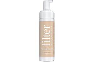 Filter by Molly-Mae Tanning Mousse | Medium Shade | Fast Drying Self Tan Mousse, for a Sunkissed, Golden Glow | Streak Free Fake Tan | Moisturising Foam | Fast Developing | 200ml